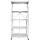 Стеллаж складной Гел_Атлант-5 металл, размер 730×400х1590 мм, белый