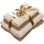 Набор полотенец УЗБ Памир м7701_45 50×80×2 + 70×130×2 крем, беж