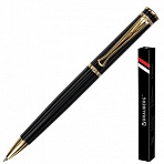 Ручка бизнес-класса шариковая BRAUBERG «Perfect Black», корпус черный, узел 1 мм, линия письма 0.7 мм, синяя