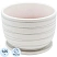 превью Горшок для цветов с поддоном Вещицы 1.05 л белый 10.5x14.3 см