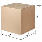 Гофроящик, длина 400 х ширина 400 х высота 400 мм, марка Т23, профиль В, FEFCO 0201 / ГОСТ, исполнение А