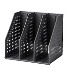 Лоток вертикальный Deli E79003Drey складной 3 отделения темно-серый