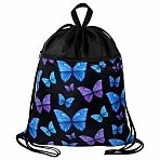 Мешок для обуви BRAUBERG БОЛЬШОЙ, с ручкой, карман на молнии, сетка, 49×41 см, «Fly aways»