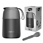 Термос 0.6 л для еды/напитков с широким горлом, JOYLUX (ДЖОЙЛЮКС) LUNCH, нержавеющая сталь SUS304, ложка-вилка
