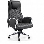 Кресло руководителя Echair-518 ML (кожа черная, хром)