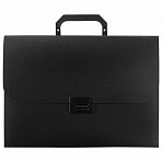 Портфель пластиковый STAFF А4 (330×235×36 мм), 13 отделений, индексные ярлыки, черный, 229245