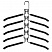 превью Вешалка-плечики трансформер 2 КОМПЛЕКТА (10 плечиков) металл с покрытиемчерныеBRABIX880785