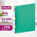 Папка на 2-х кольцах Attache Diagonal пластиковая 25 мм зеленая