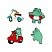 превью Набор металлических значков MESHU «Frog in trend», эмаль, 4шт