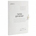 Папка для бумаг с завязками картонная STAFF, гарантированная плотность 310 г/м2, до 200 листов