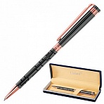 Ручка подарочная шариковая GALANT «Vitznau», корпус серый с золотистым, золотистые детали, пишущий узел 0.7 мм, синяя