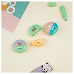 Точилка пластиковая MESHU «Best friends», 2 отверстия, ассорти