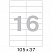 превью Этикетки самоклеящиеся Promega Label Premium 105×37мм 16шт/л А4 (100л/уп)