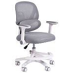Кресло детское с подставкой для ног BRABIX KIDS «MG-220», сетка/ткань TW, серое