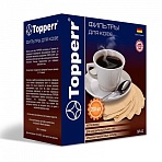 Фильтр TOPPERR №4 для кофеварок, бумажный, неотбеленный, 200 штук