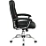 превью Кресло для руководителя Комус Мебель (Easy Chair) 550 чёрное (рециклированная кожа с компаньоном, металл хромированный)