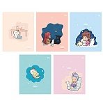 Тетрадь 48л., А5, клетка BG «Котики», выборочный лак