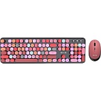 Набор клавиатура+мышь AULA AC306 Black-Colorful, беспроводной