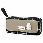 Пенал мягкий BRAUBERG, 1 отделение, карман на липучке, значок, 22×10х6 см, Black checkered
