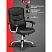 превью Кресло для руководителя Комус Мебель (Easy Chair) 550 чёрное (рециклированная кожа с компаньоном, металл хромированный)