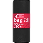 Мешки для мусора пвд 120 л 25 м км 25шт/рул черные 70×110см_мв 0236