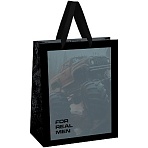 Пакет подарочный 26×32×12см MESHU «For man», выборочный лак, матовая ламинация