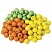 превью Бусины для творчества «Шарики», 8 мм, 30 грамм, желтые, оранжевые, зеленые, ОСТРОВ СОКРОВИЩ