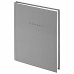 Блокнот МАЛЫЙ ФОРМАТ 110×147 мм, А6, 80 л., твердый, клетка, BRAUBERG «Minimal», серый