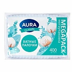 Ватные палочки КОМПЛЕКТ 400 шт., AURA CLASSIC, пакет