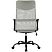 превью Кресло для руководителя Комус Мебель (Easy Chair) 588 серо-бежевое (сетка/ткань/экокожа, металл хромированный)
