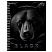 превью Тетрадь 96л., А5, клетка на гребне BG «Just Black», soft-touch ламинация, выб. лак