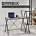 превью Стол на металлокаркасе BRABIX «LOFT CD-004», 1200×535х1110 мм, 3 полки, цвет дуб натуральный