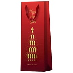 Пакет подарочный 12×36×8.5см MESHU «New Year», матовое ламинирование, отд. фольгой, под бутылку
