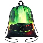 Мешок для обуви BRAUBERG KIDS, с петлей, 42×34 см, «Зеленый город»