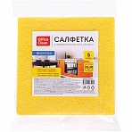 Салфетки для уборки OfficeClean, набор 5шт., вискоза, 30×30см, желтые