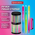 Ручка стираемая гелевая BRAUBERG GRADEСИНЯЯsoft-touchузел 0.7 ммлиния письма 0.5 мм144208