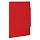 Папка-уголок с 3 отделениями, жесткая, BRAUBERG, красная, 0,15 мм