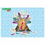 Настольное покрытие BRAUBERG KIDS для труда и творческих занятий, ПВХ, «Art throne», 50×35 см