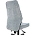 превью Кресло офисное Easy Chair 224 LPU серо-голубое (велюр, металл)