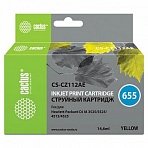 Картридж струйный CACTUS совместимый (CZ112AE) Deskjet 3525/5525/ 4515/4525, №655, желтый, 14.6 мл