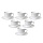 Набор чайный на 6 персон, 6 чашек объемом 220 мл и 6 блюдец, белое стекло, «Tiago», LUMINARC