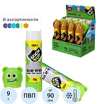 Клей-карандаш школьный 9г Deli с колпачком в форме зверька, ассорти E6366A