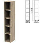 Шкаф (стеллаж) «Приоритет», 360×420х2000 мм, 4 полки, кронберг, К-932