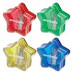 Точилка ЮНЛАНДИЯ «Звездочка», с контейнером, пластиковая, корпус ассорти