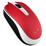 Мышь компьютерная Genius DX-120, USB, оптическая, 1000 DPI 1.5m, красный