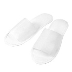 Тапочки одноразовые EVA Classic, открытые, КОМПЛЕКТ 25 пар, спанбонд + ЭВА, размер 37-42, белые, SMZ