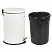 превью Ведро-контейнер для мусора (урна) с педалью ЛАЙМА «Classic», 20 л, белое, глянцевое, металл, со съемным внутренним ведром