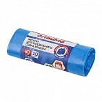 Мешки для раздельного сбора мусора 60 л СИНИЕ, рулон 20 шт., ПНД, 10 мкм, 58×68 см (±5%), ЛАЙМА, 606703