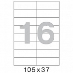 Этикетки самоклеящиеся Office Label эконом 105×37 мм белые (16 штук на листе А4, 50 листов в упаковке)