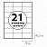 превью Этикетка самоклеящаяся 70×42.3 мм, 21 этикетка, белая, 70 г/м2, 50 л., BRAUBERG, сырье Финляндия